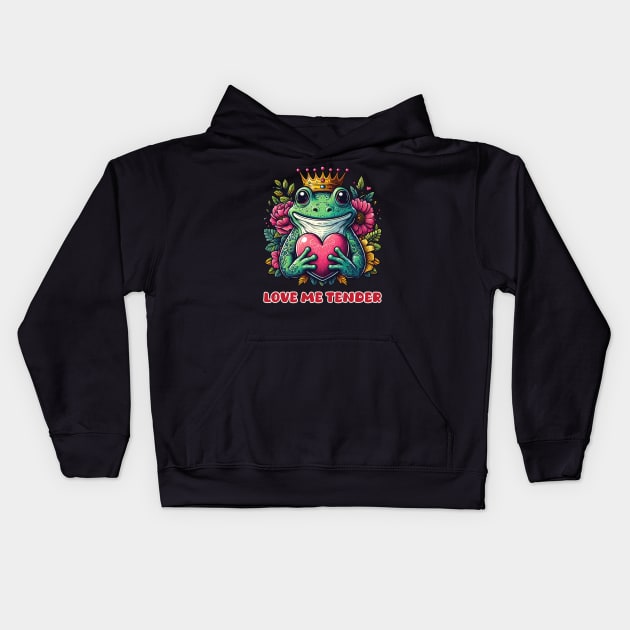 Frog Prince 61 Kids Hoodie by Houerd